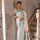 Vishnu Weaves Women's Green Muga Cotton Woven Saree with Blouse - Swadesiicart