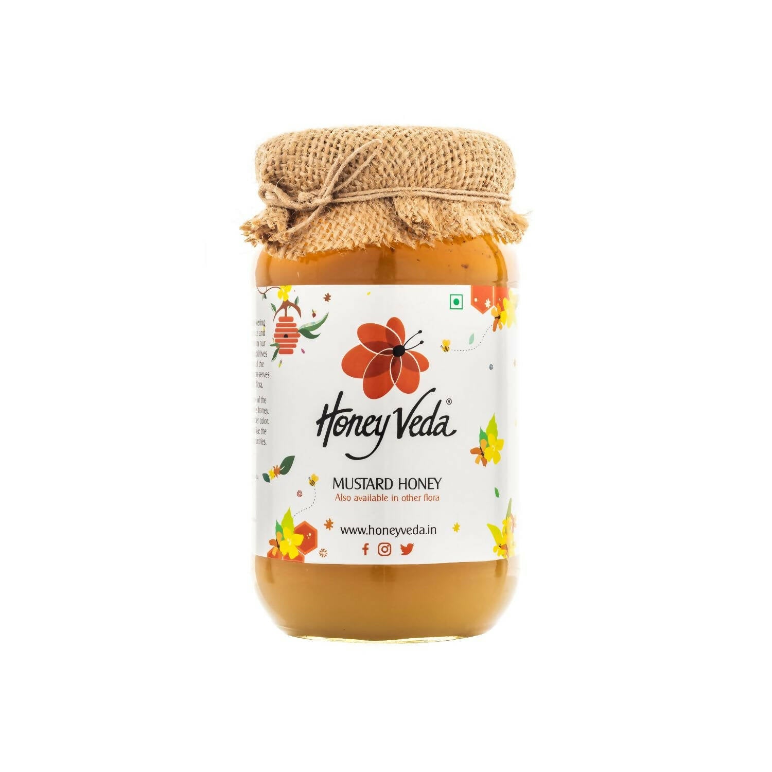 HoneyVeda Premium Raw Mustard Honey - Honeyveda
