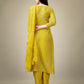 Jyoti Fashion Women's Yellow Rayon Embroidery & Sequence work Kurta with Trouser & Dupatta | Swadesiicart