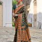 Vishnu Weaves Women's Bt-Green Silk Woven Saree with Blouse - Swadesiicart