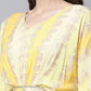 Ahalyaa Women Yellow Rayon Printed Flared Sleeve Kaftan Kurta | Swadesiicart