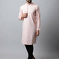 Even Apparels Pink Color Linen Pure Cotton Men's Kurta With Side Placket (SLD070) | Swadesiicart
