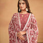 Anaita Brown Embroidered Faux Georgette Salwar Suit