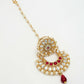 NVR Women's Gold-Polished CZ Stone-Studded Maang Tikka - Swadesiicart
