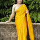 Mustard Silk Blend Ethnic Motifs Saree with Unstitched Blouse - Hiral Fashion | Swadesiicart
