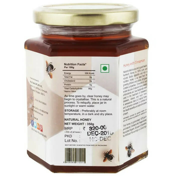 Nutriwish 100% Pure Organic Honey Cinnamon - Swadesiicart