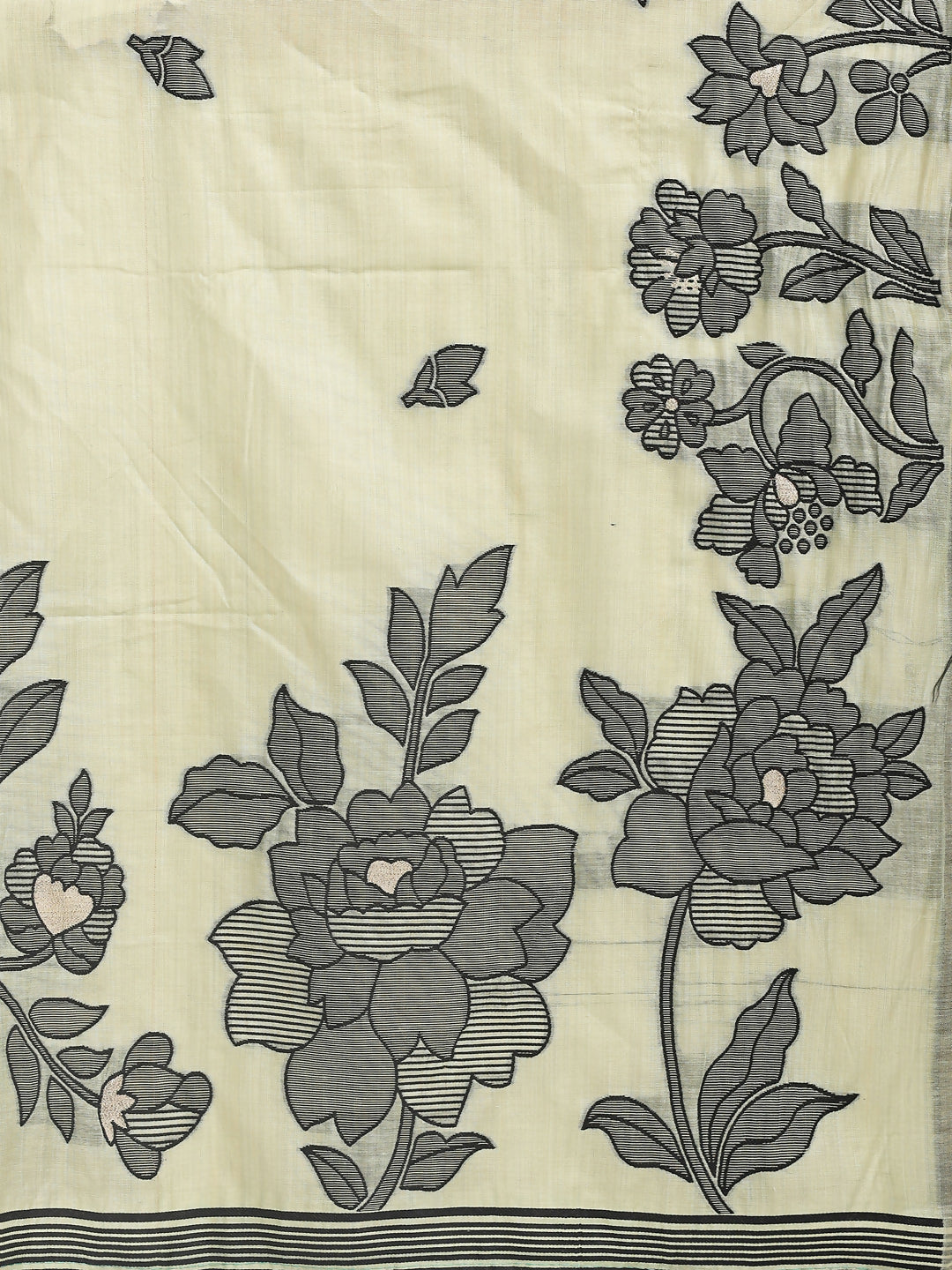Shree Shyam Fashion Kashira Light Green Linen Cotton Saree