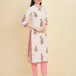 Designer Stylish white Cotton Stitched Suit With Dupatta - Tanisha | Swadesiicart