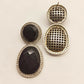 Black Smart Dangler Earrings With Rhino Stone Border| Earring For Women And Girls By House of Ree - Swadesiicart