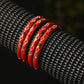 Afast Designer Fancy Party Bangle/ Kada Set, Red, Glass, Pack Of 4 - Swadesiicart