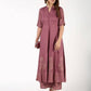 Aniyah Rayon Block Print Flared Anarkali Kurta Dusty Pink (AN-157K)