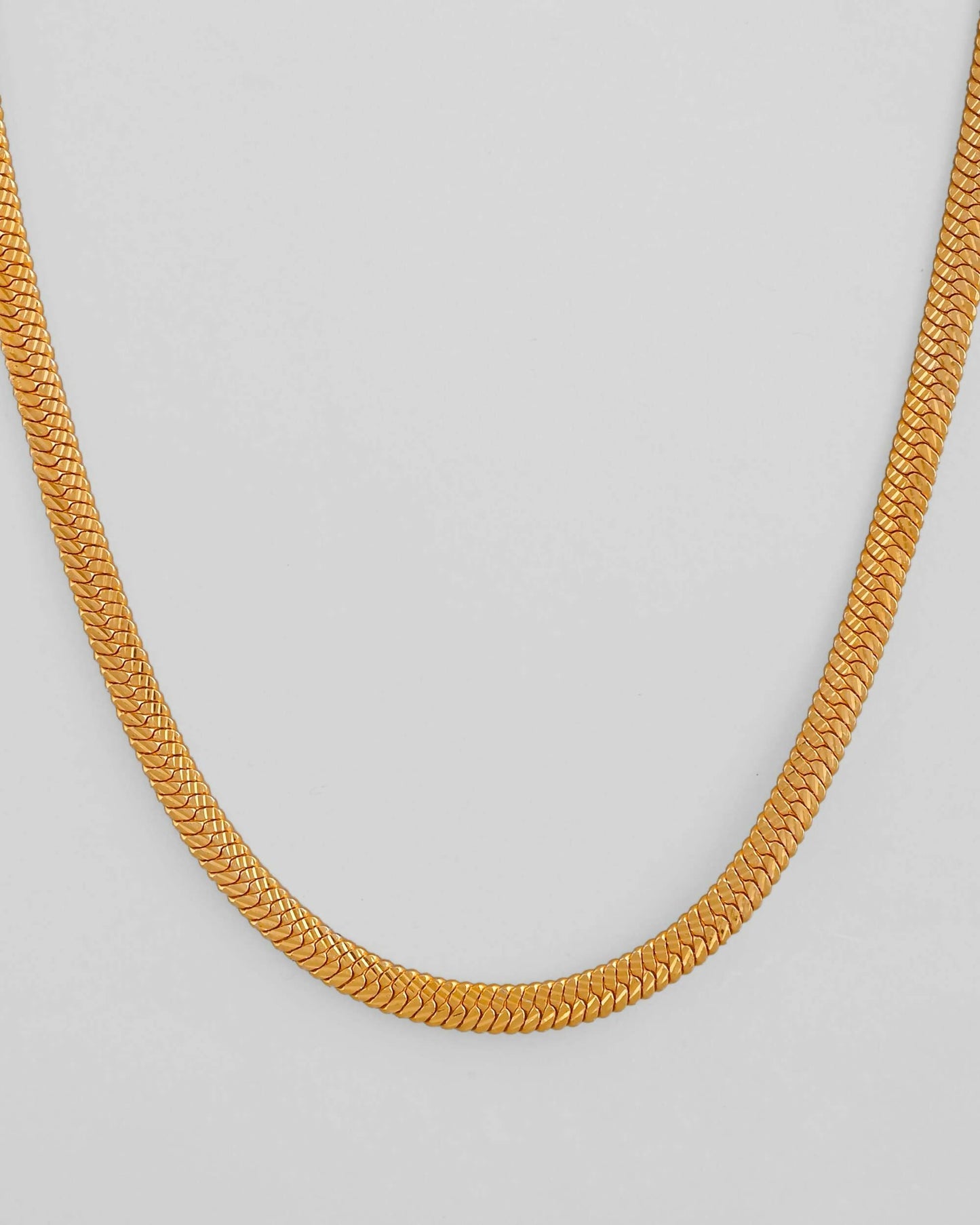 VOJ Men's Gold-Polished Thick Snake Chain | Swadesiicart