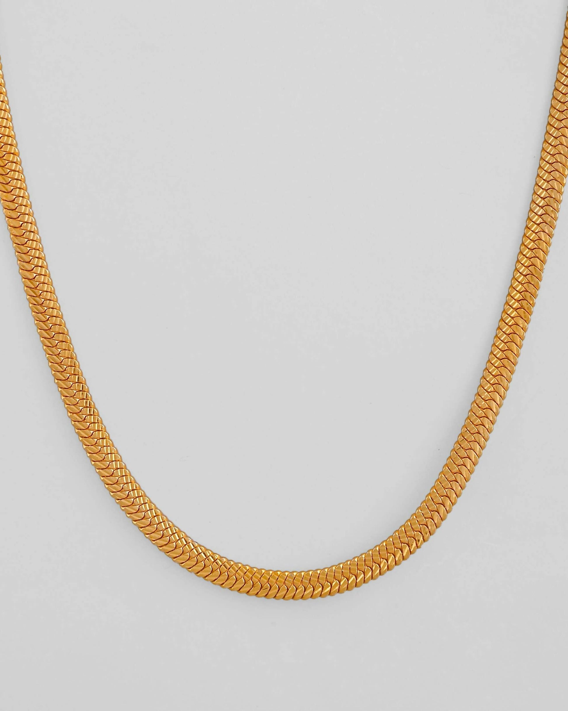 VOJ Men's Gold-Polished Thick Snake Chain | Swadesiicart