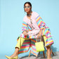 Ahalyaa Women Lovely Pink Crepe Vacation Stripes Kurta | Swadesiicart