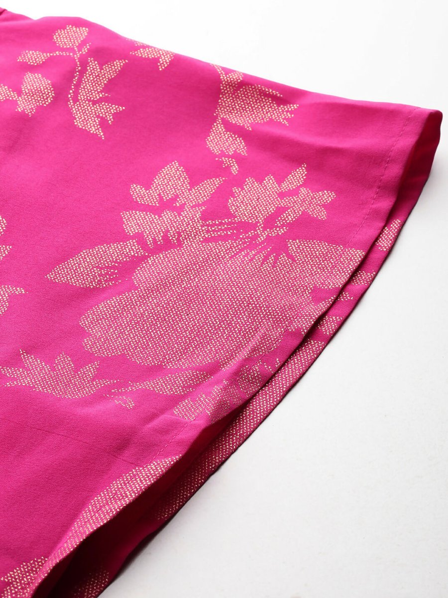 Ahalyaa Women's Traditional wear Ethnic Dress - Pink | Swadesiicart