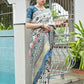 Vishnu Weaves Women's Rama Banarasi Silk Patola Zari Woven Saree with Blouse - Swadesiicart