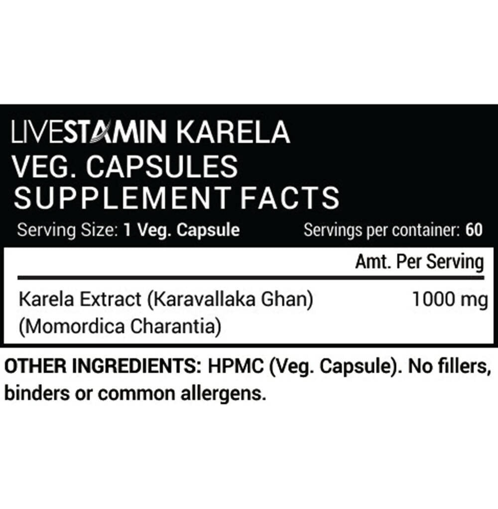 Livestamin Karela Capsules - Swadesiicart