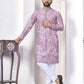 Anaita Purple Digital Printed Work Cotton Straight Kurta