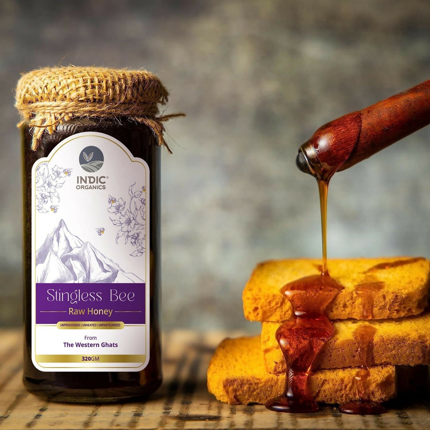 Indic Organics Small Stingless Bee Raw Honey from Western Ghats - Indic Organics