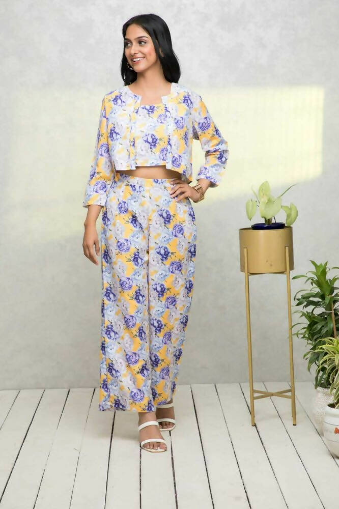 Myshka Women Multi Printed Pastels Co-Ords - Swadesiicart