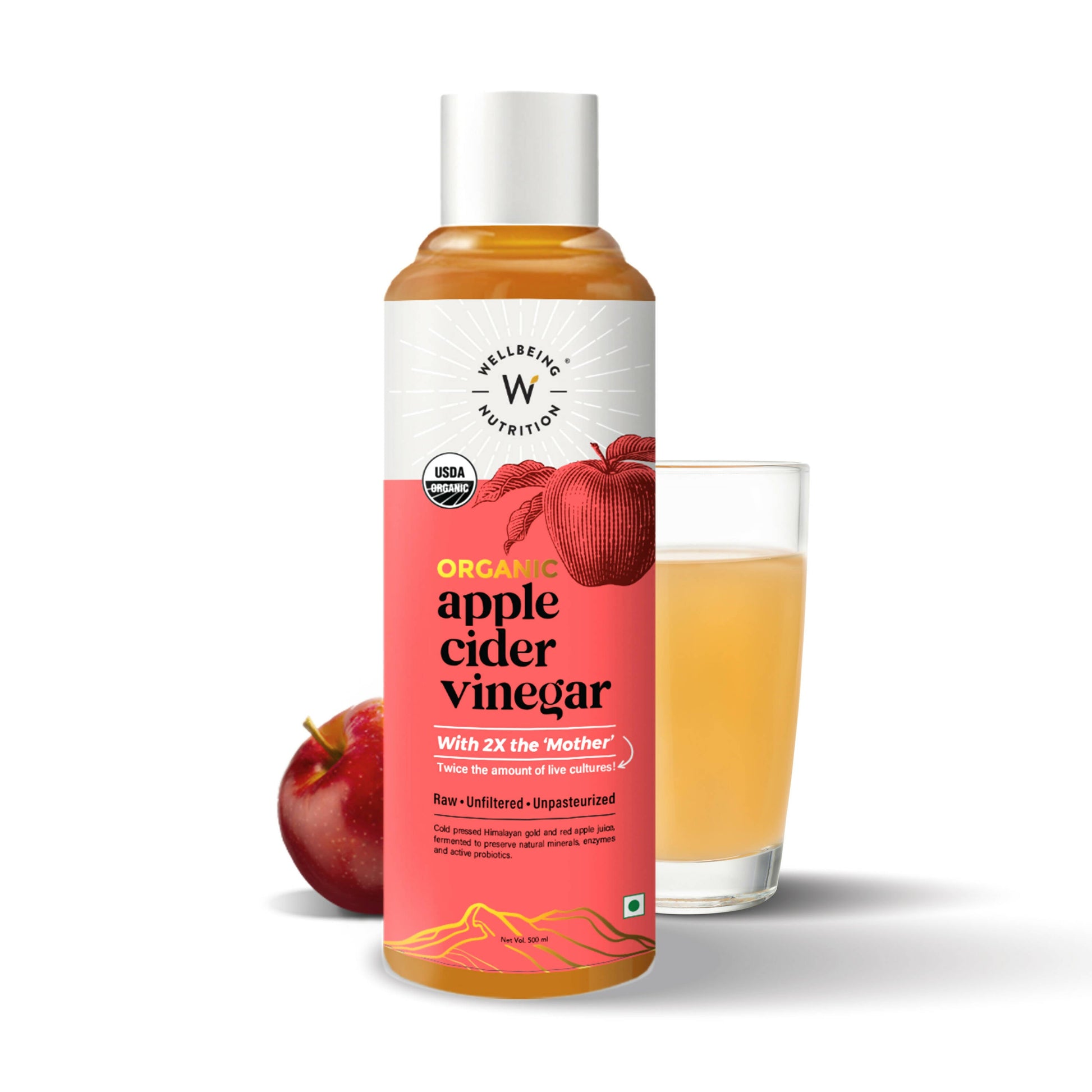 Wellbeing Nutrition Organic Apple Cider Vinegar-Unflavored | Swadesiicart