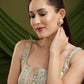 Women's Kundan Pearl earrings - Ruby Raang | Swadesiicart