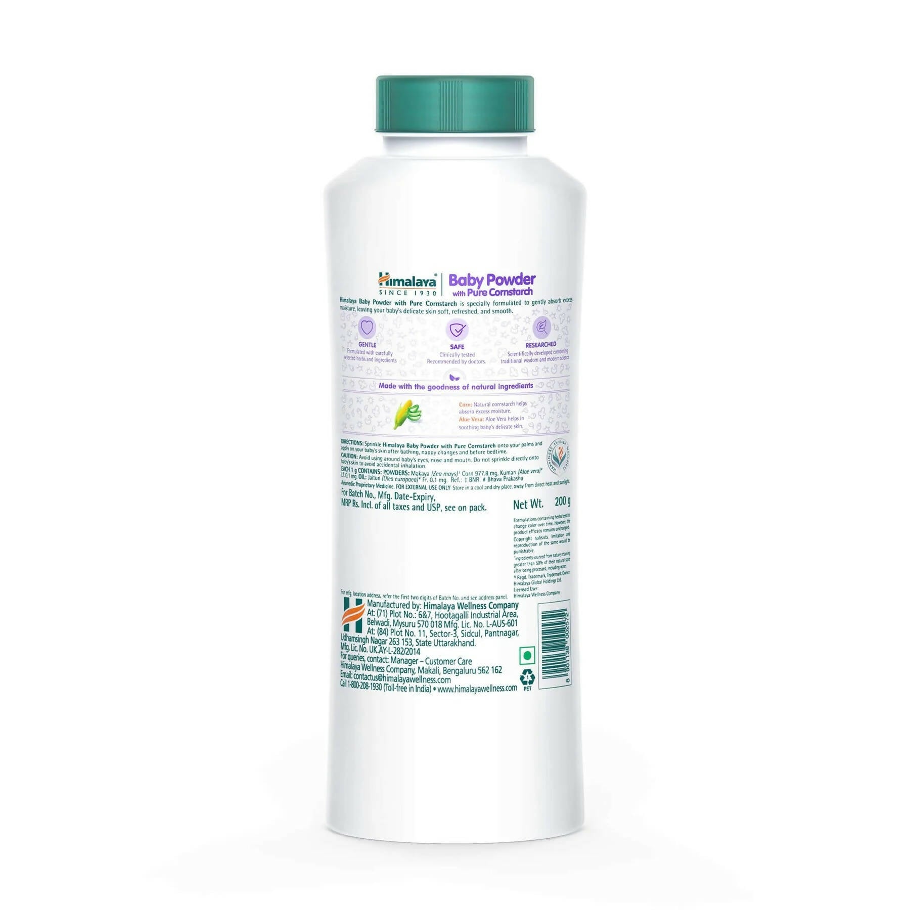 Himalaya Baby Powder with Pure Cornstarch | Talc-Free Gentle Baby Powder - Swadesiicart