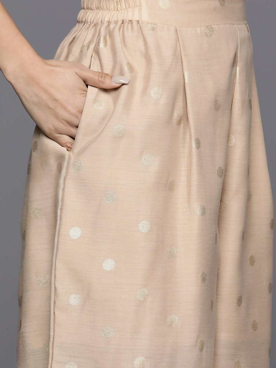 Ahalyaa Women's Traditional wear Kurta Set - Tan | Swadesiicart