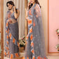 Partywear Designer Grey Net Fancy Saree - Dyuti | Swadesiicart