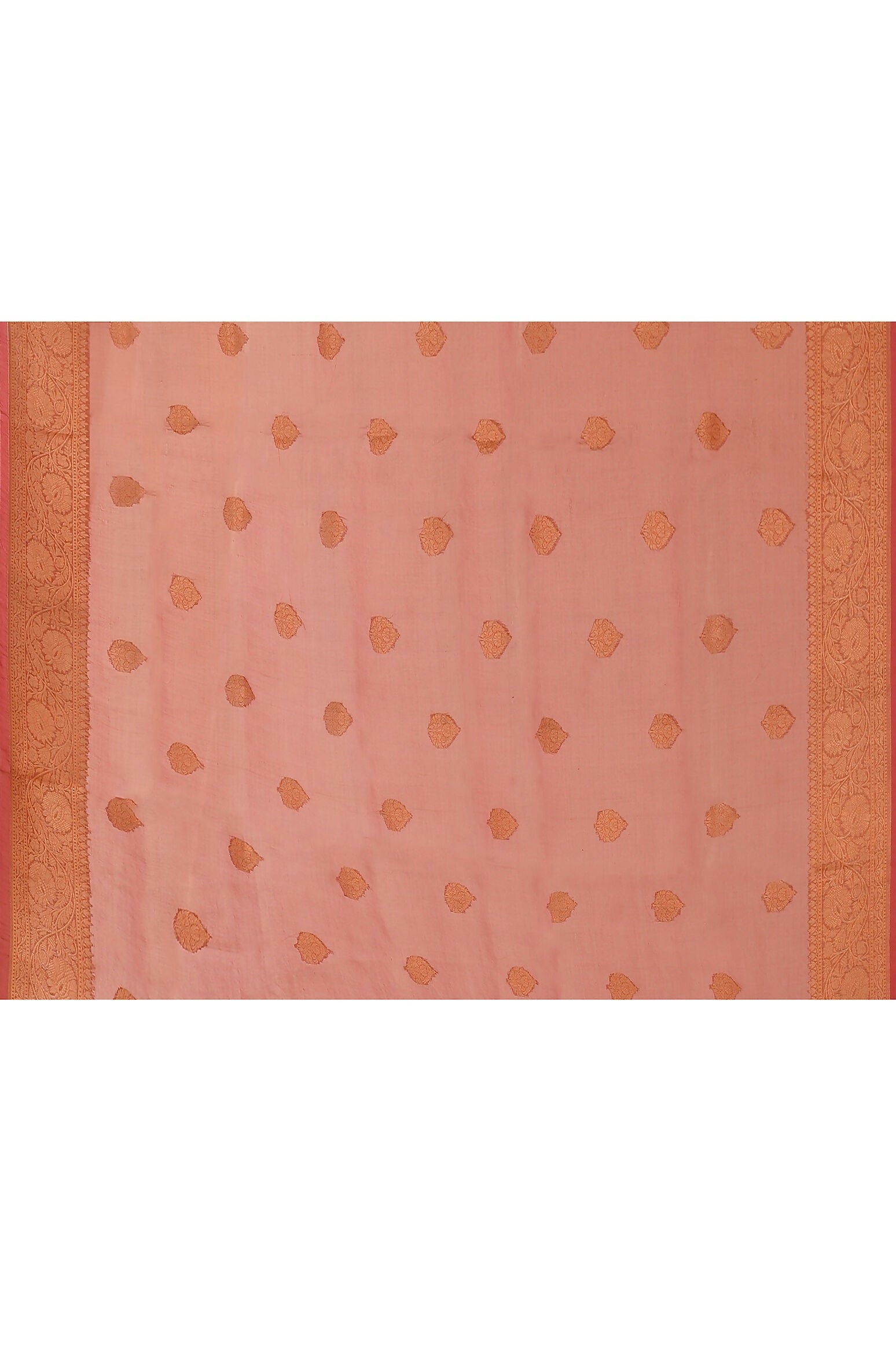 Joban Fashion Rose Gold Banarasi Tissue Pure Handloom Banarasi Silk Saree | Swadesiicart