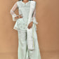 Morchari Women And Hand Embroidery Palazzo Set-Green - Swadesiicart