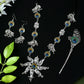 Mominos Fashion Johar Kamal Oxidised Silver-Plated Brass Finish Peacock Design Long Necklace Set For Women - Mominos Fashion