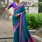 Vishnu Weaves Women's Rama Banarasi Silk Woven Saree with Blouse - Swadesiicart