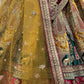 Jyoti Fashion Women's Mustard Velvet Multi Thread Embroidered, Patch Work with Zircon Diamond Wedding Lehenga Choli | Swadesiicart