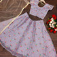 Jyoti Fashion Beautiful Purple Organza Silk Embroidered Kids Lehenga Choli Set | Swadesiicart