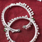 Mominos Fashion Kamal Johar Oxidised Silver Anklets With Muvvas | Swadesiicart