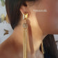 Bling Accessories Swarovski Golden Shadow Earrings | Swadesiicart