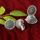 Mominos Fashion Johar Kamal Silver Color Jhumkas With White Pearls Earrings - Swadesiicart