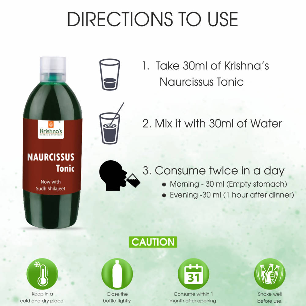 Krishna's Herbal & Ayurveda Naurcissus Tonic | Swadesiicart