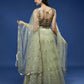 House of Panchhi Lime Green Net Embroideried Round Sequins Lehenga | Swadesiicart