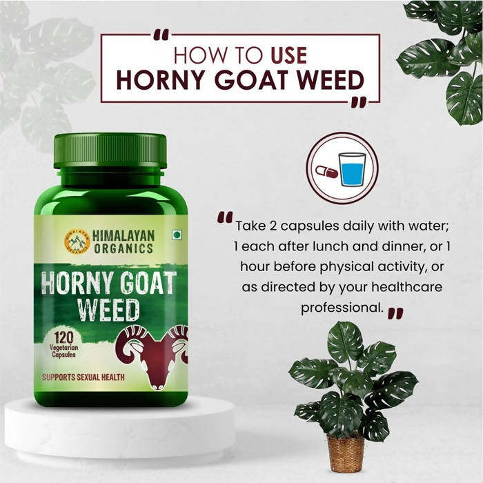 Himalayan Organics Horny Goat Weed Vegetarian Capsules | Swadesiicart