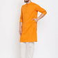 Even Apparels Pure Cotton Men's Kurta With Band Collar in Yellow Color | Swadesiicart