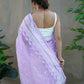 Vamsee Kamal Purple Organza Saree - Swadesiicart