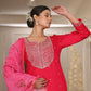 Jyoti Fashion Women's Pink Cotton Silk Floral Print with Embroidered Kurta Set | Swadesiicart