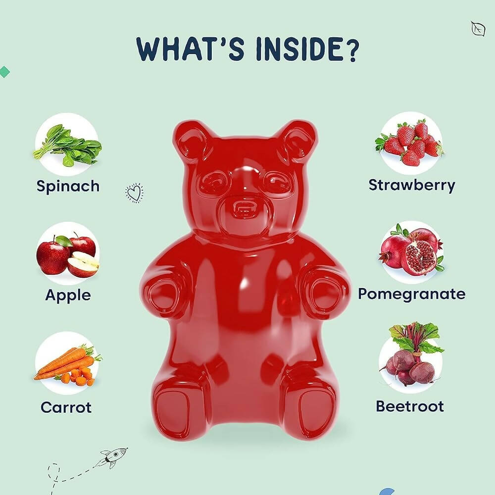 Little Joys Multivitamin Gummies for Kids (7-12 yrs)-No Sugar Added|Strawberry Flavor - Swadesiicart