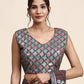 Brown Pure Georgette Sequence work Ready to wear Saree with stitched Blouse - Nirvana | Swadesiicart