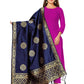 Mimosa Women's Banarasi Art Silk Navy Dupatta | Swadesiicart