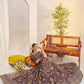 Aastha Fashion Dark Onion Butterfly Net Zari Work And Cotton Thread Work And Sequence Work Embroidery Wedding Wear Lehenga Choli