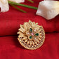 Mominos Fashion Joharkamal Gold-Polished Stone Studded Adjustable Finger Ring - Design 17 | Swadesiicart