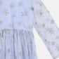 Ahalyaa Blue Net Kids Kurta Palazzo Sets For Girls | Swadesiicart